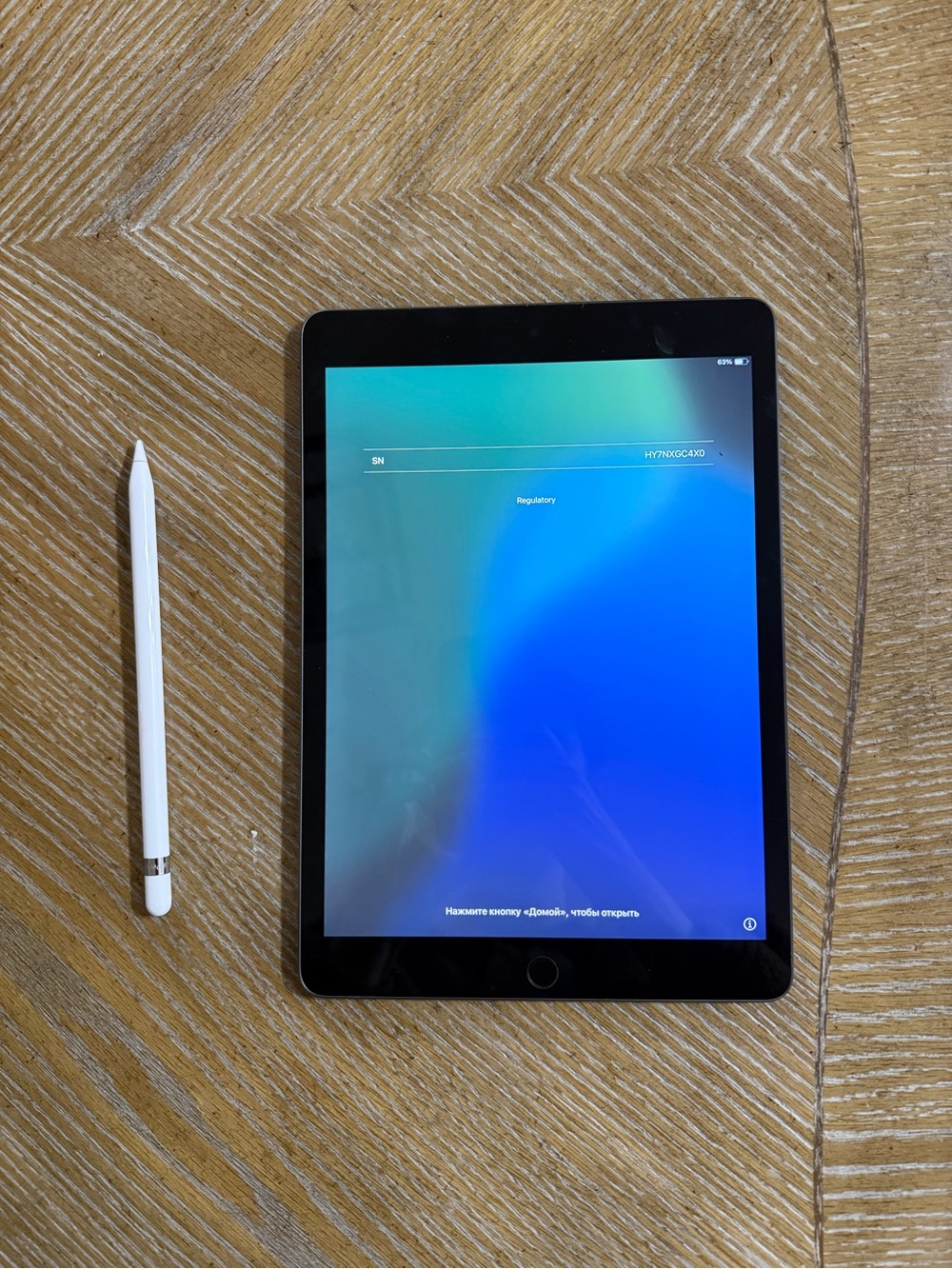 Apple iPad in Black with White Apple Pencil